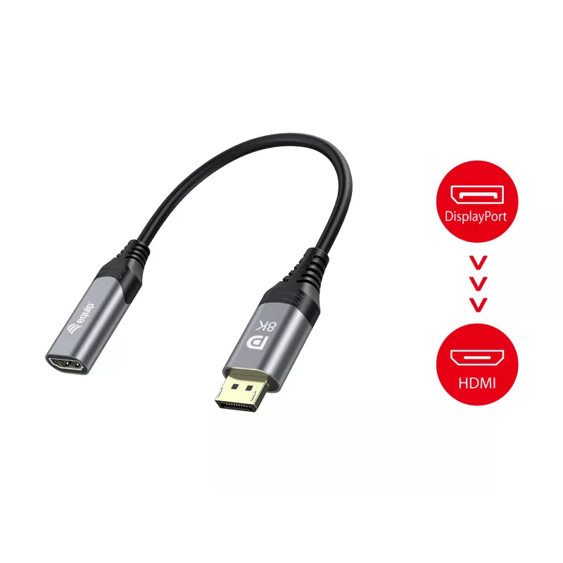 Equip Προσαρμογέας DisplayPort 1.4 σε HDMI 8K 60Hz 0,15m