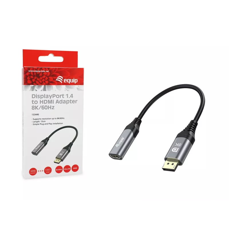 Equip Προσαρμογέας DisplayPort 1.4 σε HDMI 8K 60Hz 0,15m