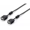 Equip καλώδιο HD15 VGA, 15m, 15 m, VGA (D-Sub), VGA (D-Sub), βύσμα αρσενικό, βύσμα αρσενικό, μαύρο