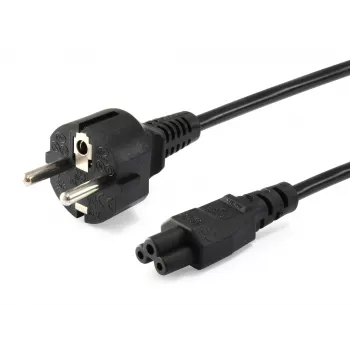 Equip 112151 καλώδιο τροφοδοσίας, μαύρο, 3 m, βύσμα ρεύματος Type F, υποδοχή θηλυκή C5