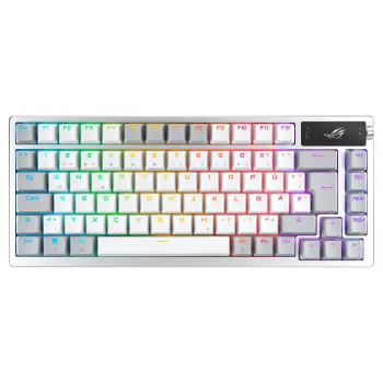 ASUS ROG Azoth λευκό πληκτρολόγιο Gaming USB + RF Wireless + Bluetooth QWERTZ γερμανικό