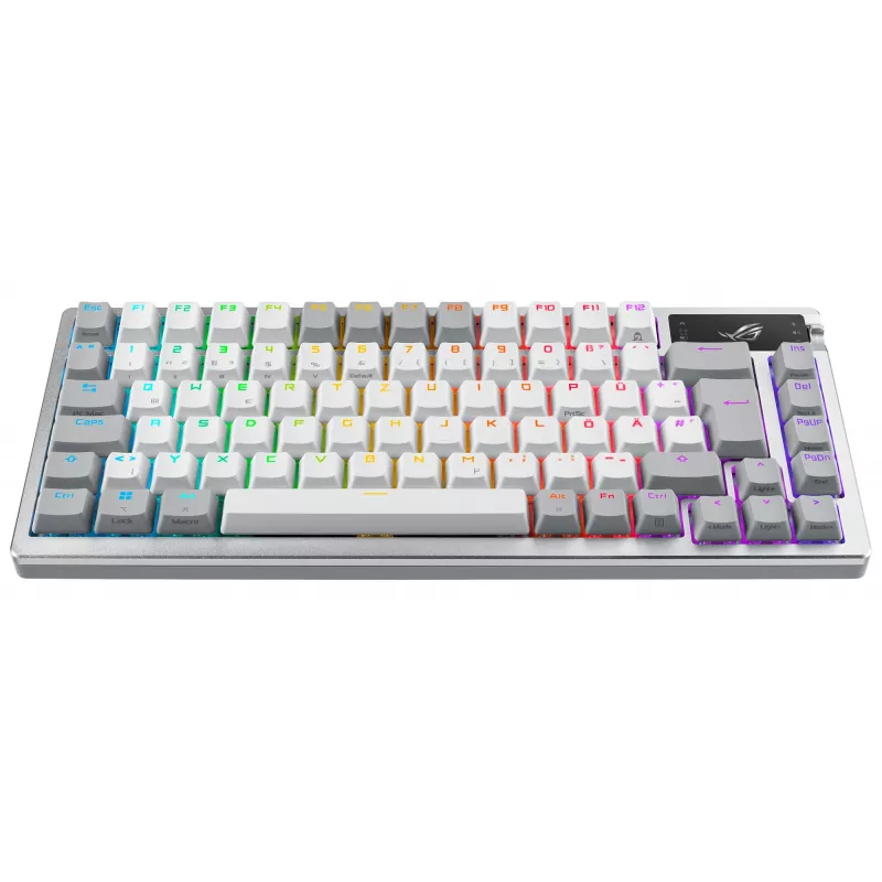 ASUS ROG Azoth λευκό πληκτρολόγιο Gaming USB + RF Wireless + Bluetooth QWERTZ γερμανικό