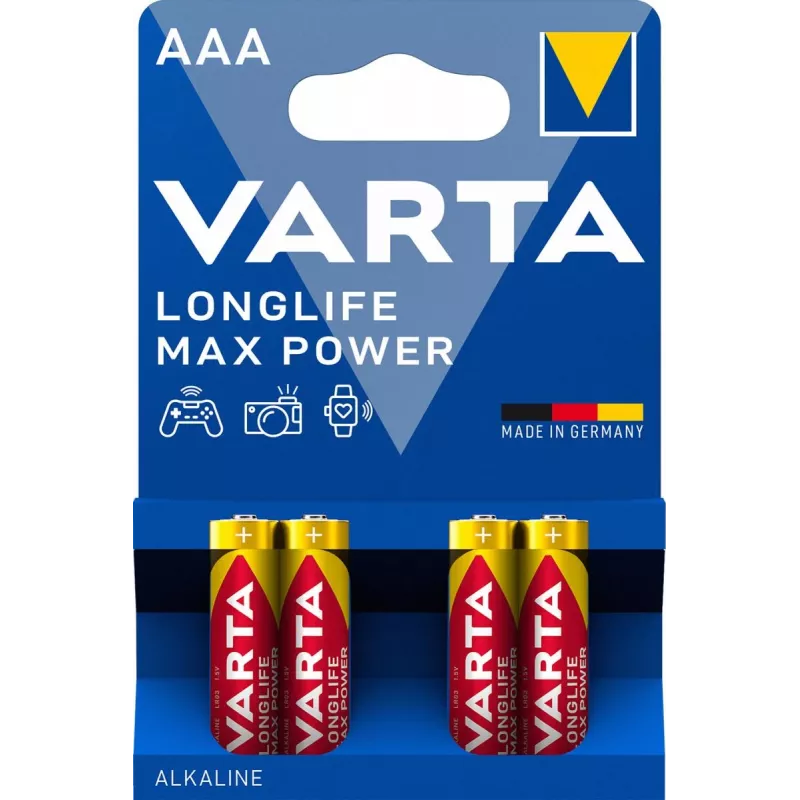 VARTA μπαταρία Longlife Max Power Micro AAA LR03 1x4