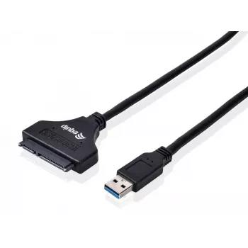 Αντάπτορας Equip USB 3.0 σε SATA, μαύρο, 5 Gbit/s, CE, 50 mm, 9,5 mm, 550 mm