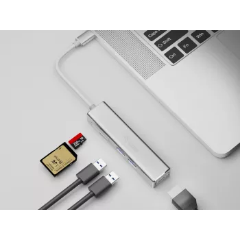 Πολυλειτουργικός προσαρμογέας Equip USB-C 5 σε 1