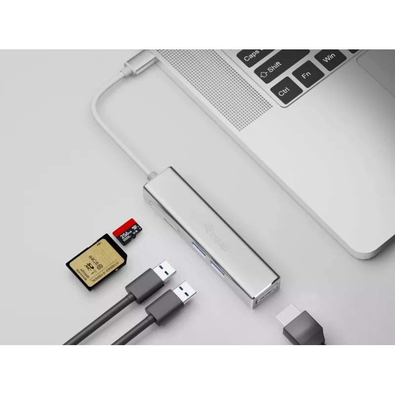 Πολυλειτουργικός προσαρμογέας Equip USB-C 5 σε 1