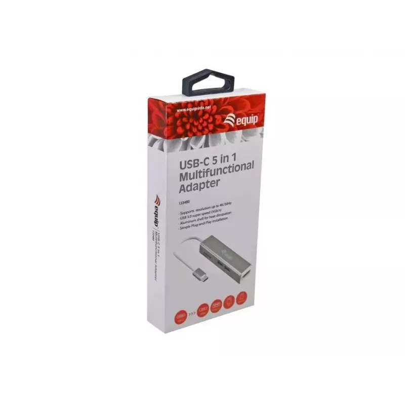 Πολυλειτουργικός προσαρμογέας Equip USB-C 5 σε 1