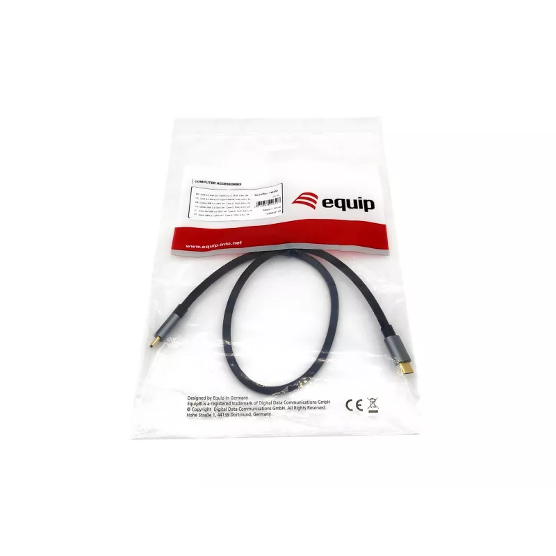 Καλώδιο Equip USB 3.2 Gen 2x1 Type-C σε C, M/M, 0,5 m, 5A