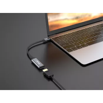 Προσαρμογέας Equip USB-C σε HDMI 2.0, 4K/60Hz, 0,15 m, USB Type-C, HDMI, βύσμα αρσενικό, υποδοχή θηλυκή, ευθύς