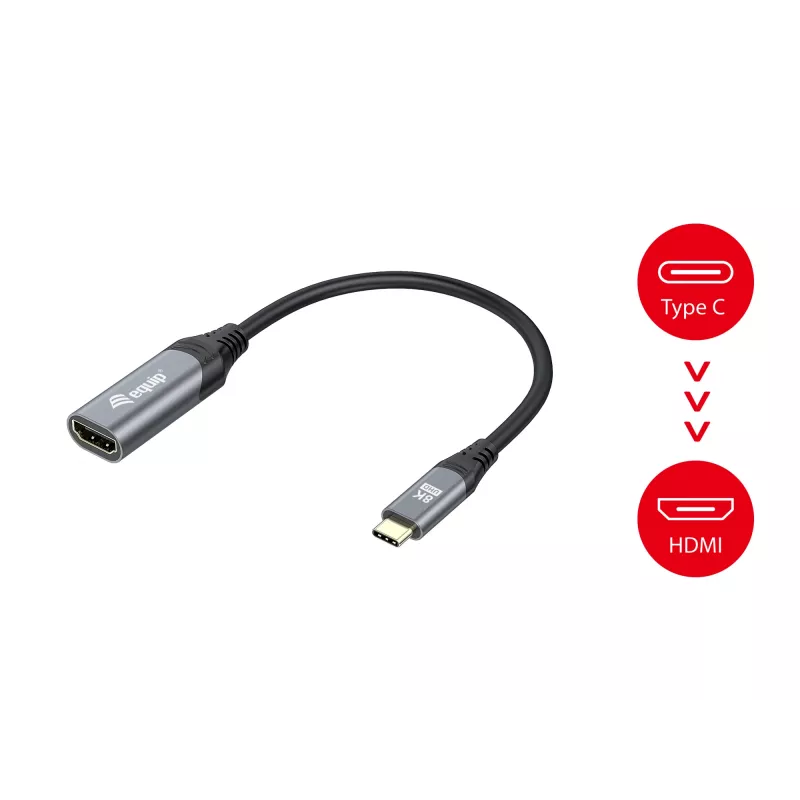Προσαρμογέας Equip USB-C σε HDMI 2.1 8K 30Hz 0.15m