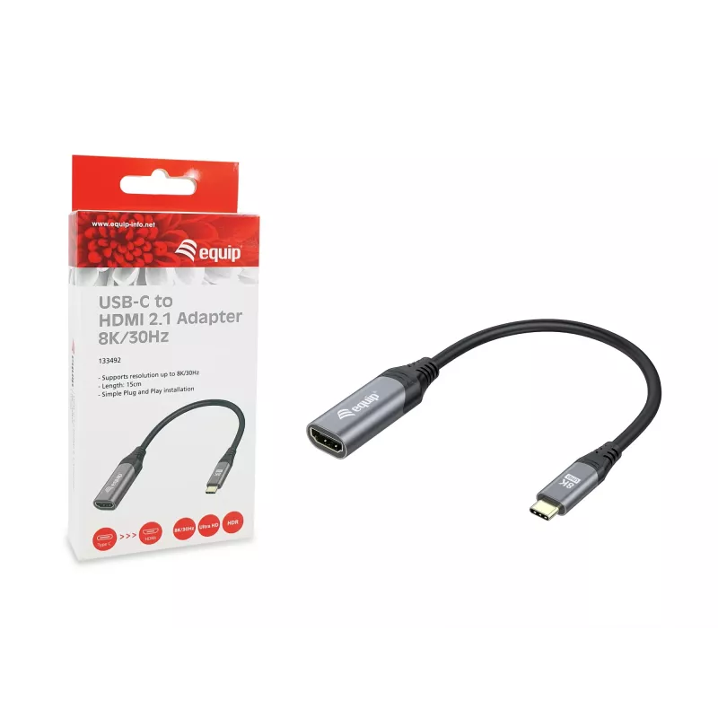 Προσαρμογέας Equip USB-C σε HDMI 2.1 8K 30Hz 0.15m