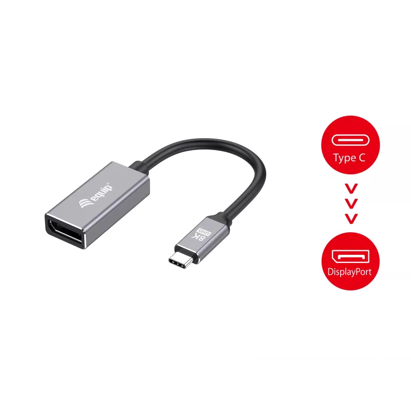 Προσαρμογέας Equip USB-C σε DisplayPort 1.4 8K 30Hz 0.15m