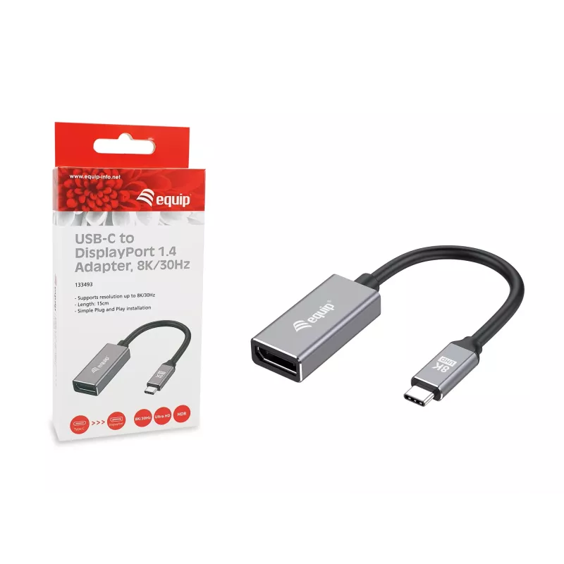 Προσαρμογέας Equip USB-C σε DisplayPort 1.4 8K 30Hz 0.15m
