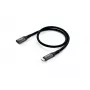 Καλώδιο επέκτασης Equip USB 3.2 Gen 2 C-C, M/F, 1,0 m, 4K/60Hz, 10 Gbit/s