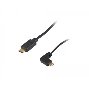 Σπιράλ καλώδιο Equip USB 2.0 C σε C με γωνία 90° M/M 1 m μαύρο