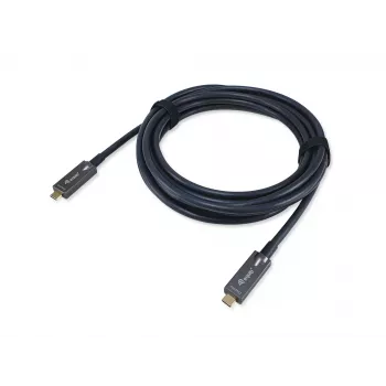 Ενεργό οπτικό καλώδιο Equip USB-C σε C, 10m, 4K/60Hz, βίντεο+δεδομένα+PD