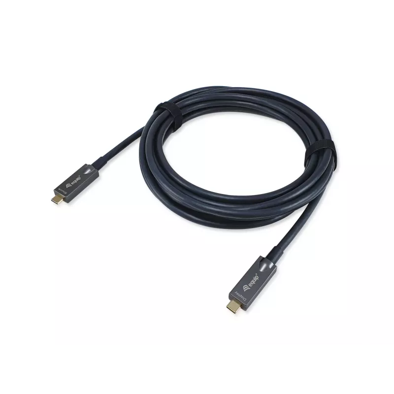 Ενεργό οπτικό καλώδιο Equip USB-C σε C, 10m, 4K/60Hz, βίντεο+δεδομένα+PD