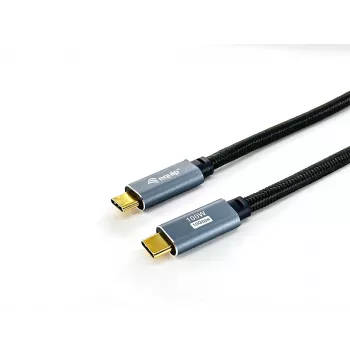Καλώδιο Equip USB 3.2 Gen 2 C σε C, M/M, 2,0m, 5A, PD 100W, 4K/60Hz, 10Gbps