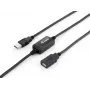 Ενεργό καλώδιο επέκτασης Equip USB 2.0 τύπου A βύσμα αρσενικό σε υποδοχή θηλυκή, 10 m