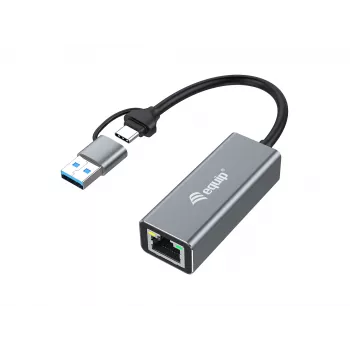 Προσαρμογέας Equip USB-C σε 2,5 Gigabit Ethernet (USB-C+A)