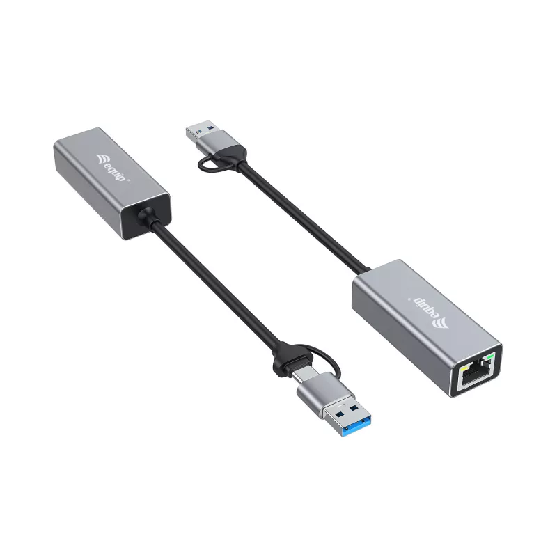 Προσαρμογέας Equip USB-C σε 2,5 Gigabit Ethernet (USB-C+A)