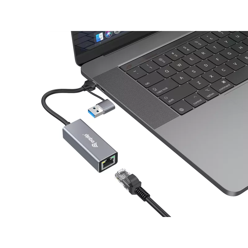 Προσαρμογέας Equip USB-C σε 2,5 Gigabit Ethernet (USB-C+A)