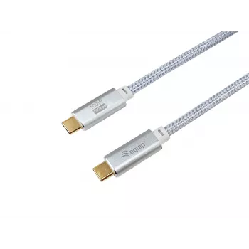 Καλώδιο USB-C σε USB-C EQUIP 3,0 m — USB 3.2 Gen 2, 10 Gbps, PD 100 W, 4K/60 Hz, λευκό