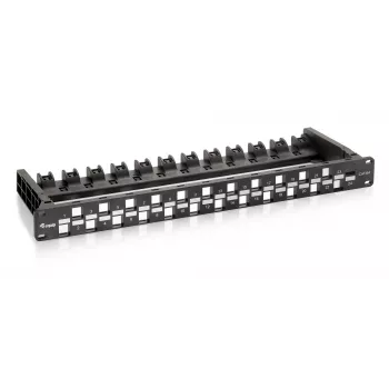 Patch panel Equip 24 θυρών Keystone Cat.6A μη θωρακισμένο, μαύρο