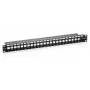 Patch panel Equip 24 θυρών Keystone Cat.6 μη θωρακισμένο, μαύρο
