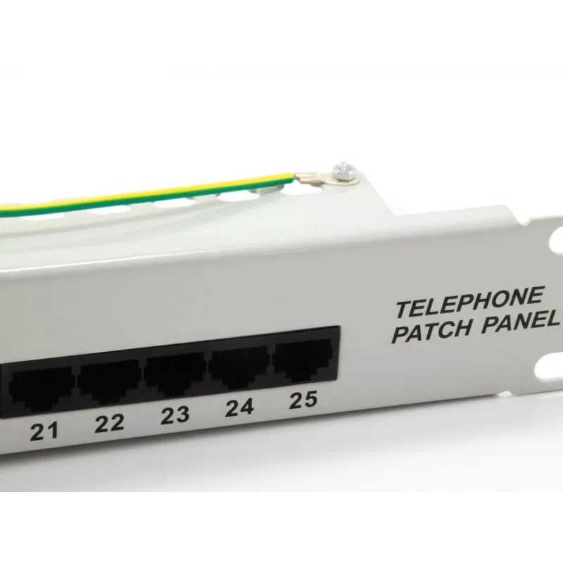 Patch panel Equip 25 θυρών Cat.3 RJ45 ISDN, ανοιχτό γκρι