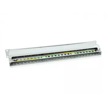 Patch panel Equip 48 θυρών Cat.6 θωρακισμένο, ανοιχτό γκρι