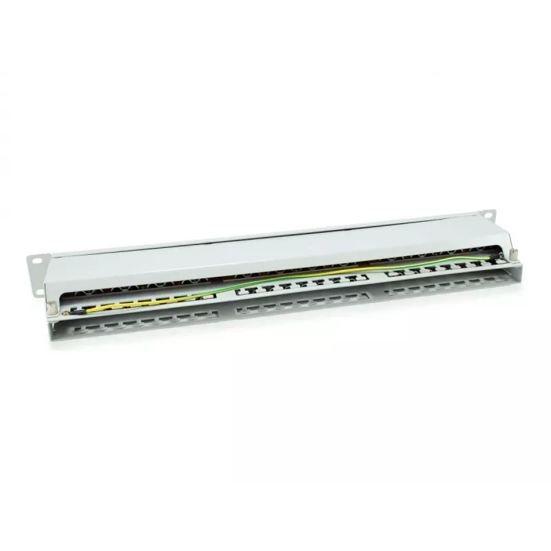 Patch panel Equip 48 θυρών Cat.6 θωρακισμένο, ανοιχτό γκρι