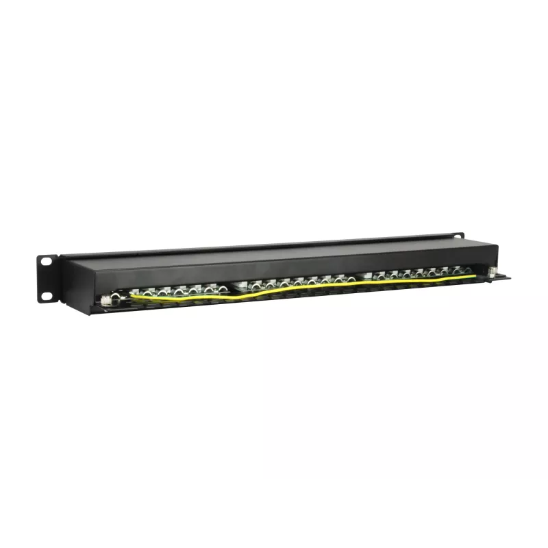 Equip 24-Port Cat.5e θωρακισμένο Patch Panel, μαύρο