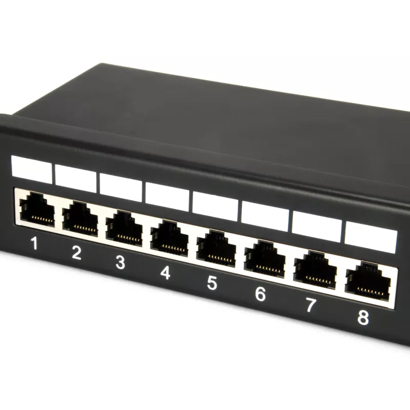 Equip 24-Port Cat.5e θωρακισμένο Patch Panel, μαύρο