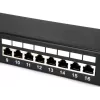 Equip 24-Port Cat.5e θωρακισμένο Patch Panel, μαύρο