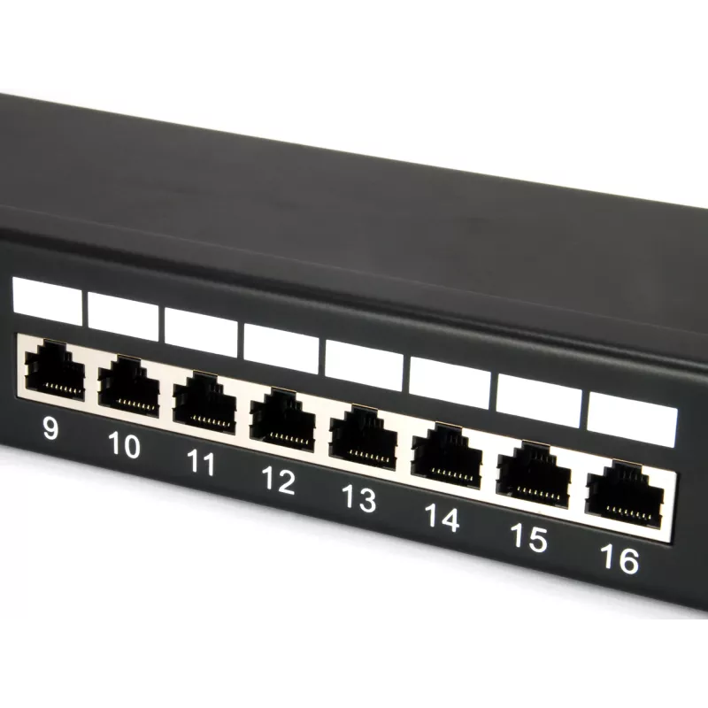 Equip 24-Port Cat.5e θωρακισμένο Patch Panel, μαύρο
