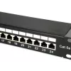 Equip 24-Port Cat.5e θωρακισμένο Patch Panel, μαύρο