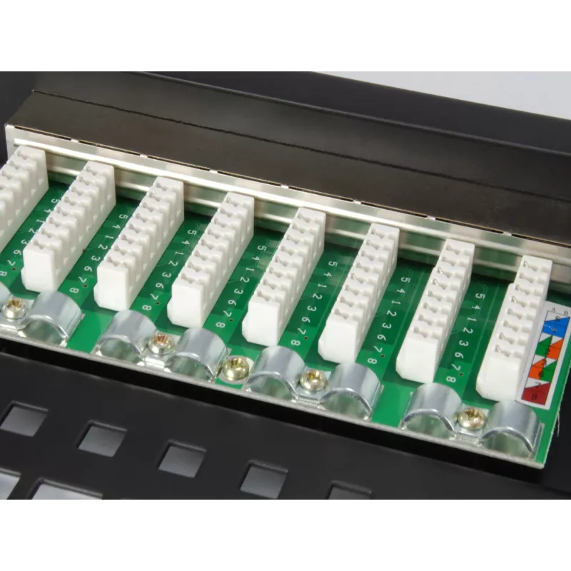 Equip 24-Port Cat.5e θωρακισμένο Patch Panel, μαύρο