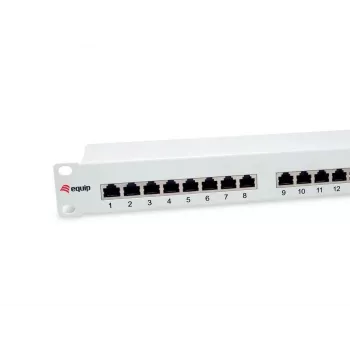 Equip 24-Port Cat.6 θωρακισμένο Patch Panel, ανοιχτό γκρι
