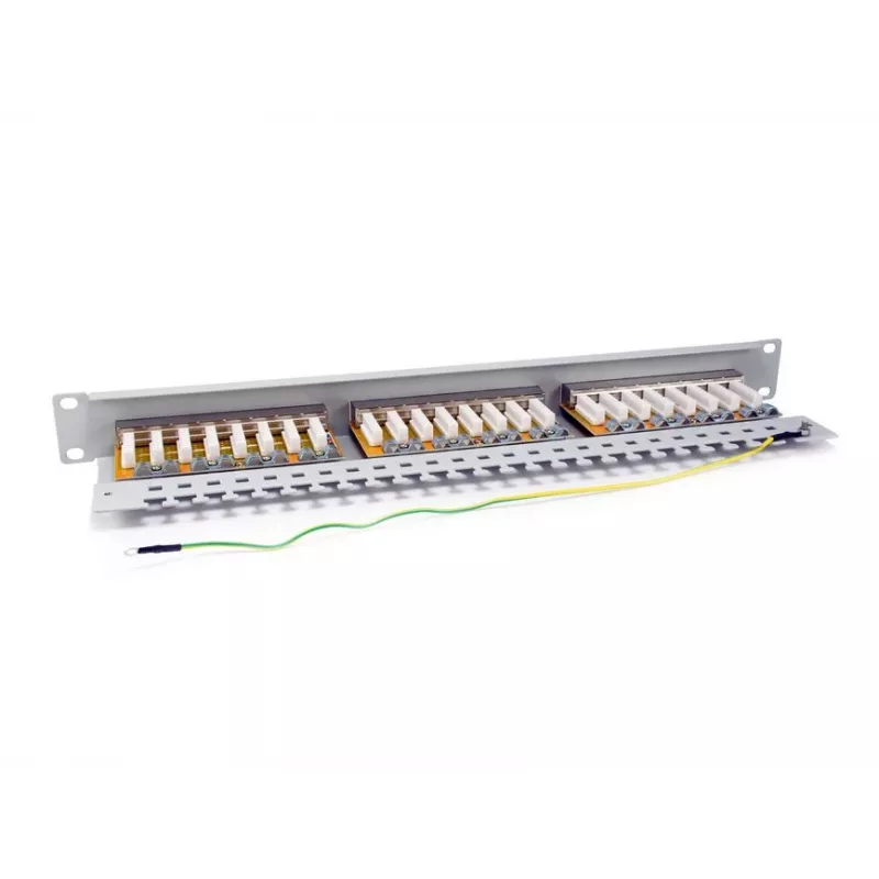 Equip 24-Port Cat.6 θωρακισμένο Patch Panel, ανοιχτό γκρι