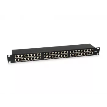 Equip 48-Port Cat.6 θωρακισμένο Patch Panel, μαύρο