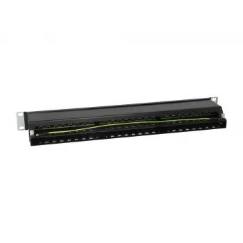 Equip 48-Port Cat.6 θωρακισμένο Patch Panel, μαύρο