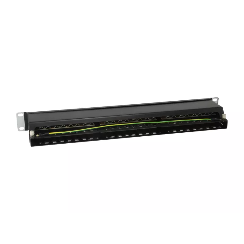 Equip 48-Port Cat.6 θωρακισμένο Patch Panel, μαύρο