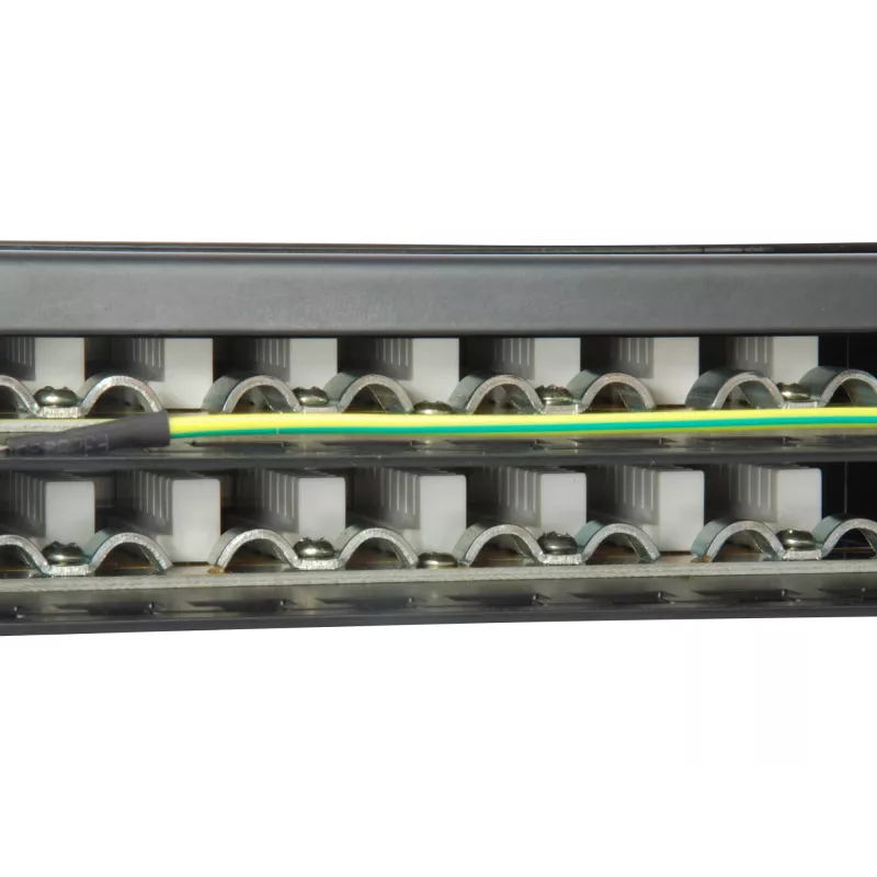 Equip 48-Port Cat.6 θωρακισμένο Patch Panel, μαύρο