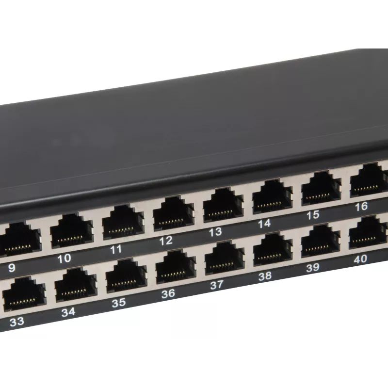 Equip 48-Port Cat.6 θωρακισμένο Patch Panel, μαύρο