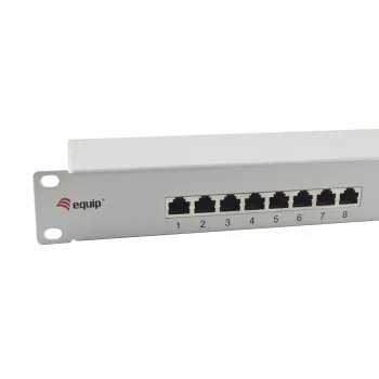 Equip 16-Port Cat.6 θωρακισμένο Patch Panel, ανοιχτό γκρι