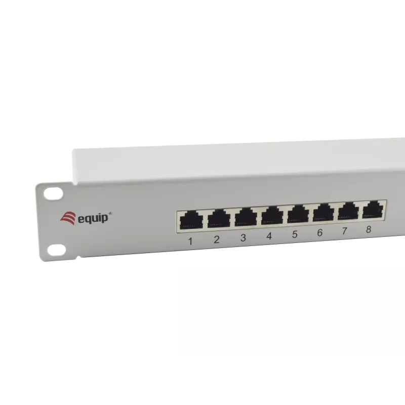 Equip 16-Port Cat.6 θωρακισμένο Patch Panel, ανοιχτό γκρι