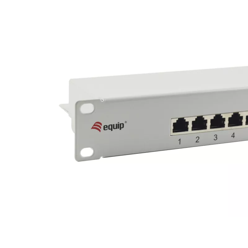 Equip 16-Port Cat.6 θωρακισμένο Patch Panel, ανοιχτό γκρι