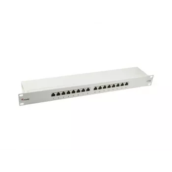 Equip 327316 Premium 16-Port Cat.5e θωρακισμένο Patch Panel, ανοιχτό γκρι