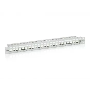Equip 24-Port Keystone Cat.6 θωρακισμένο Patch Panel, ανοιχτό γκρι